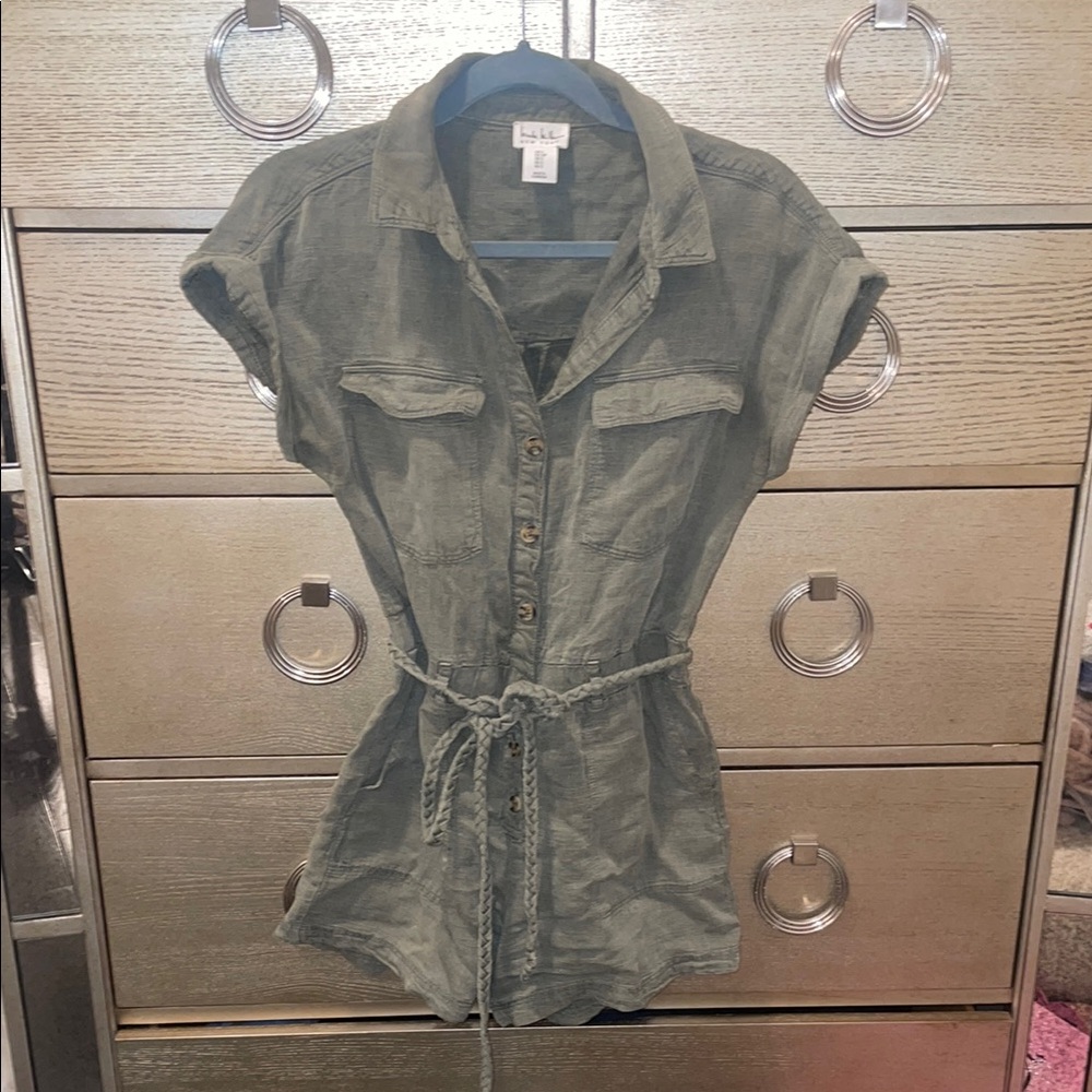 Nicole Miller Olive Green Romper